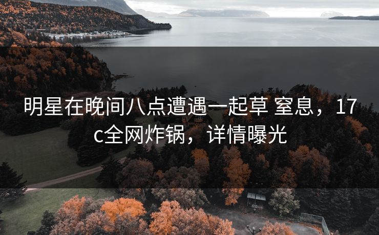 明星在晚间八点遭遇一起草 窒息，17c全网炸锅，详情曝光