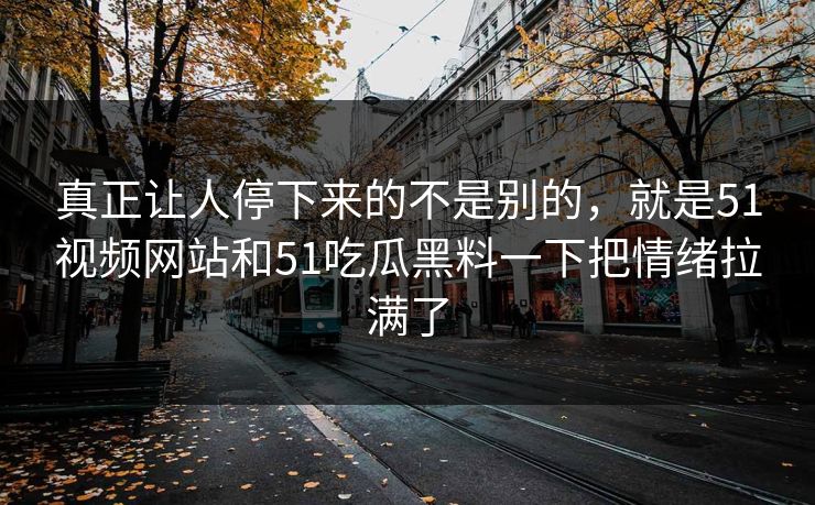 真正让人停下来的不是别的，就是51视频网站和51吃瓜黑料一下把情绪拉满了